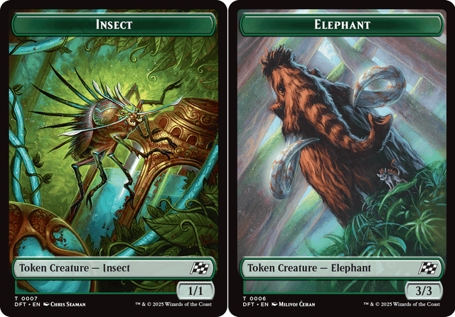 Insect // Elephant Double-Sided Token - Foil